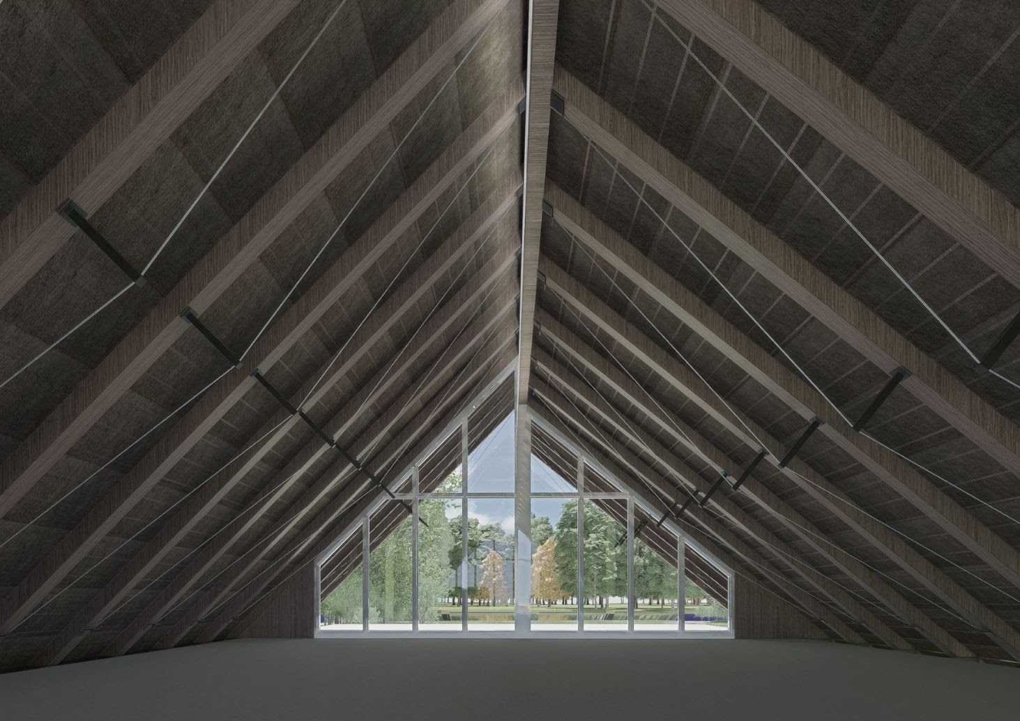 Interior del volumen triangular